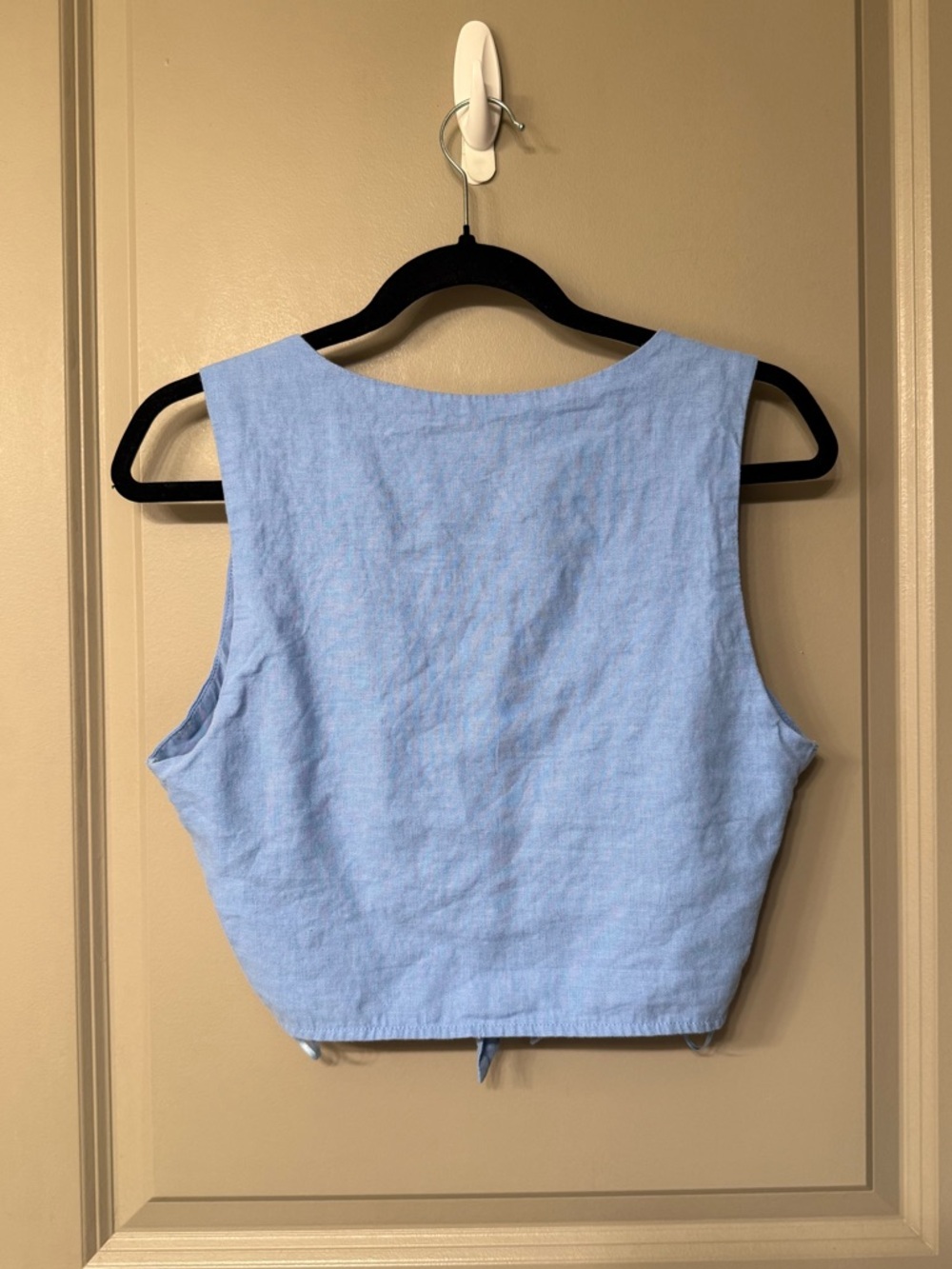 Abercrombie & Fitch Linen Tie-Front Crop Top - Picture 5 of 11